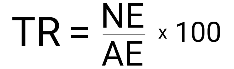 An image of the equation used for calculating the turnover rate over a period of time.